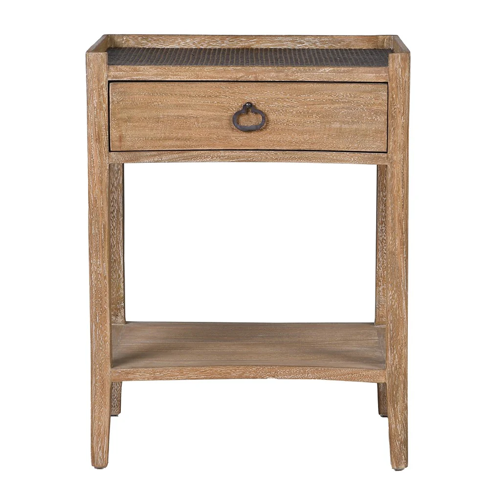 Colonial 1 Drawer Bedside Side Table - Image 3