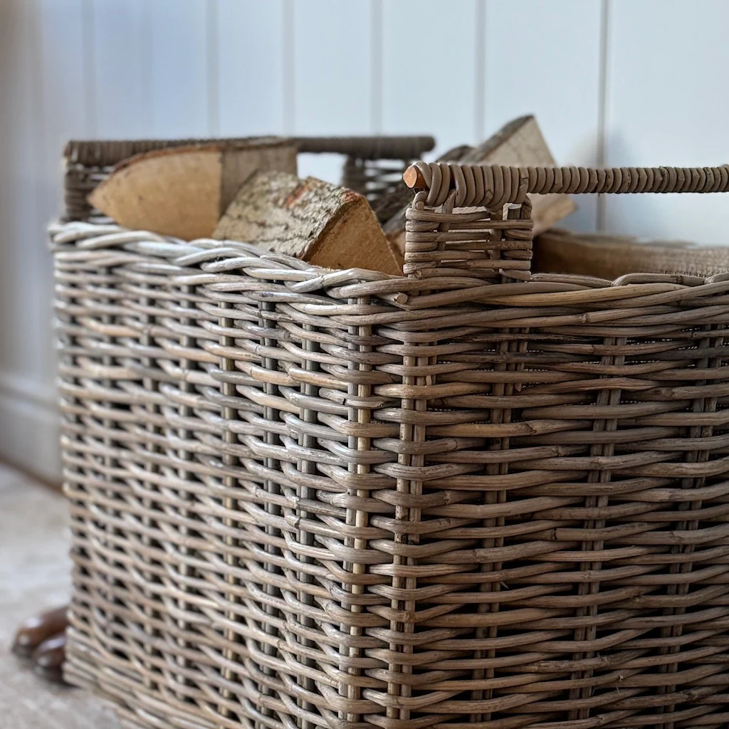 Rattan Log Basket Trolley - Image 7