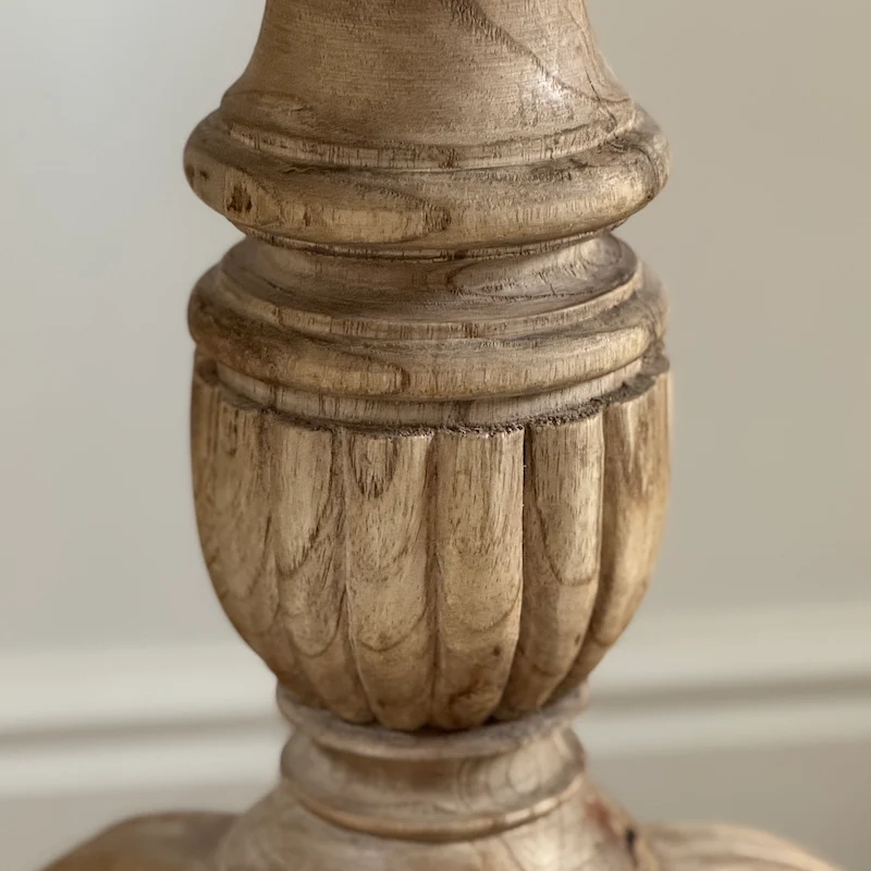 Pedestal Round Turned Side Table Natural - Image 5