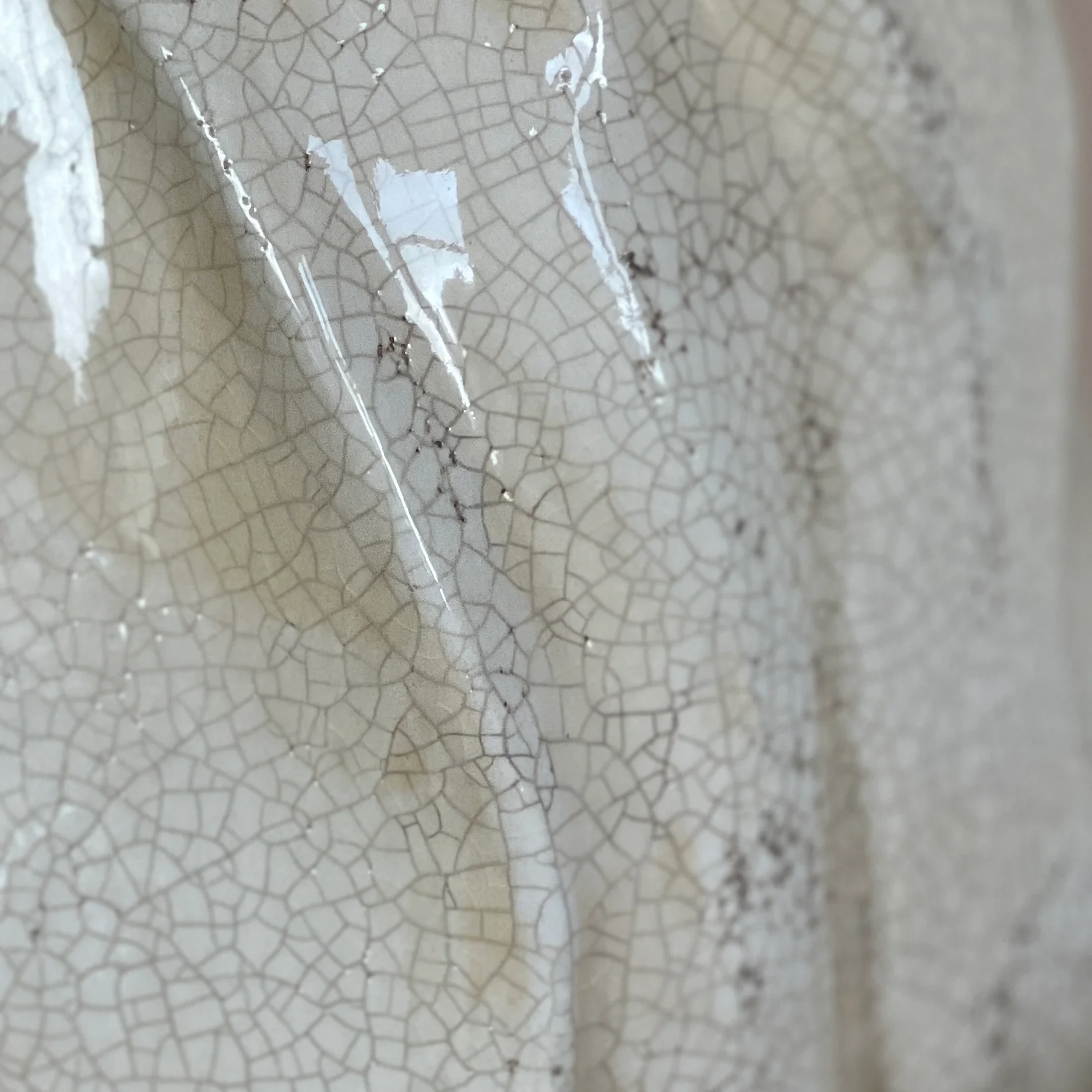 Cracked Crumpled Stoneware Vase - Image 3