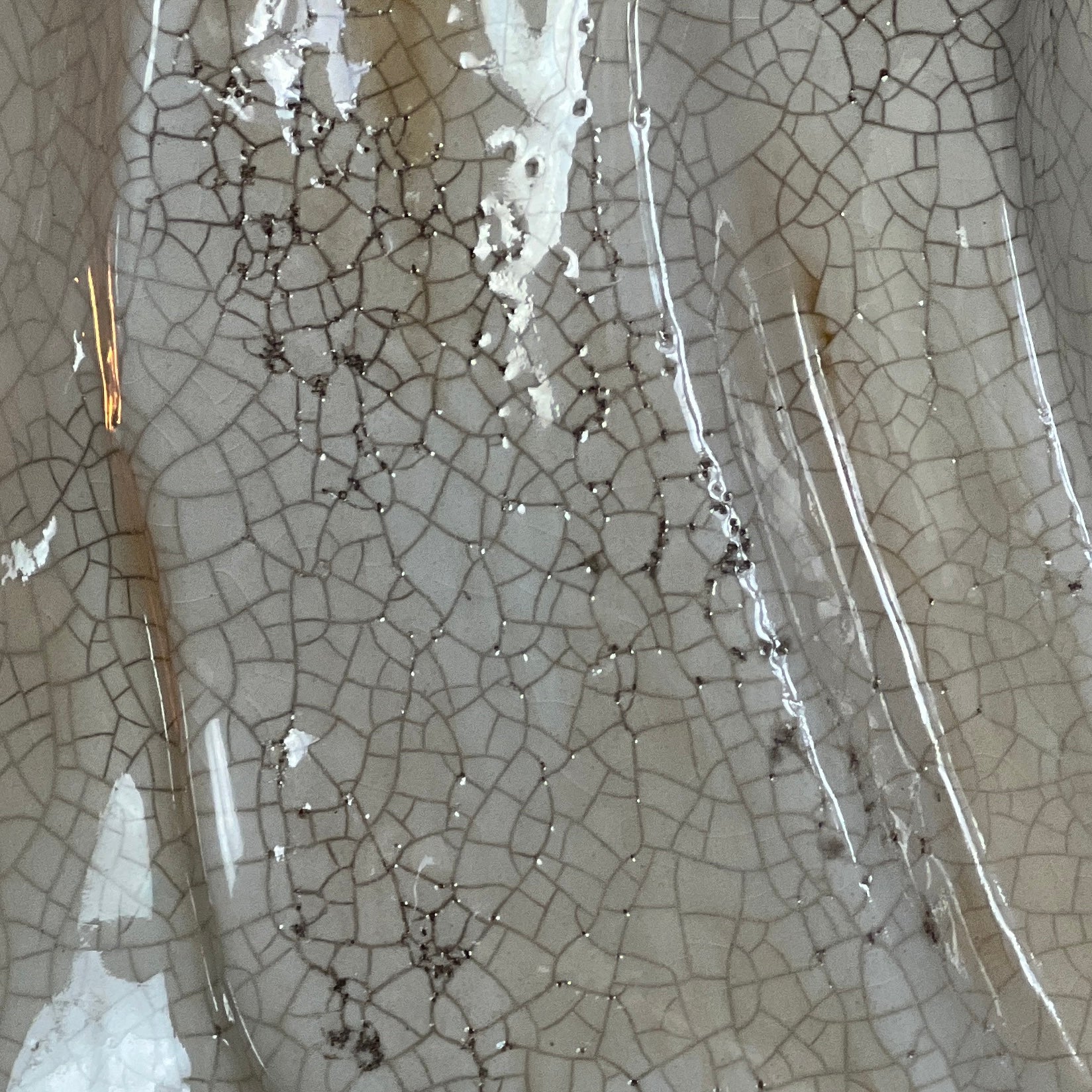 Cracked Crumpled Stoneware Vase - Image 4