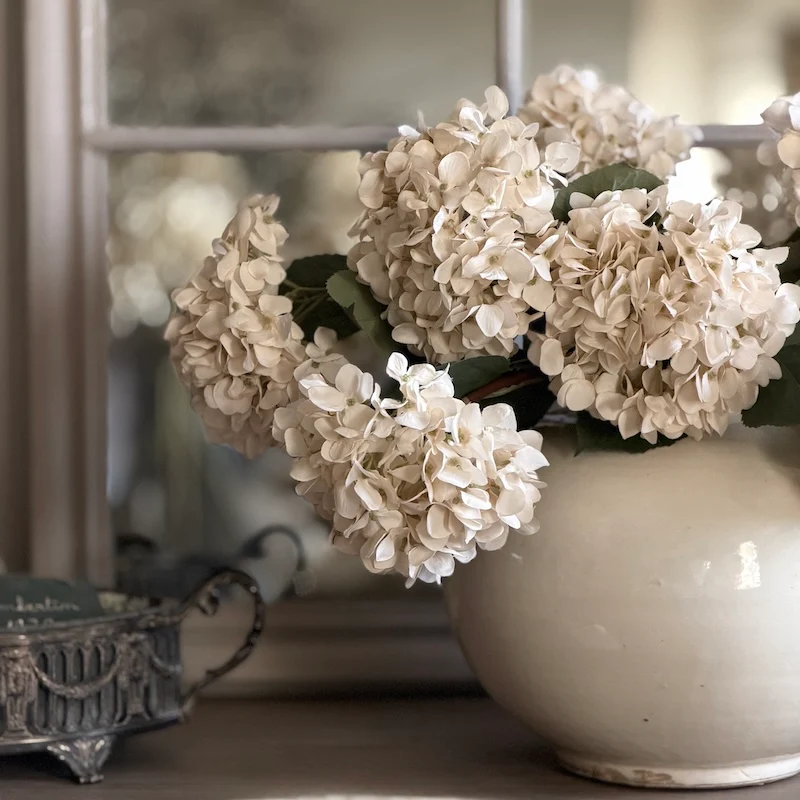Cream Hydrangea Stem - 72cm - Image 2