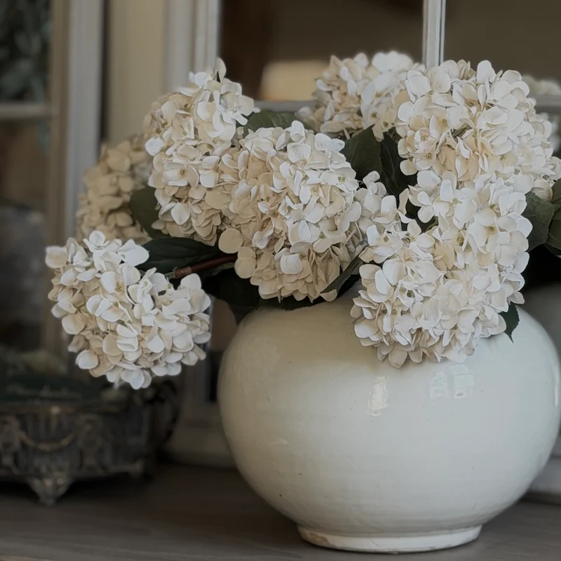 Cream Hydrangea Stem - 72cm - Image 6
