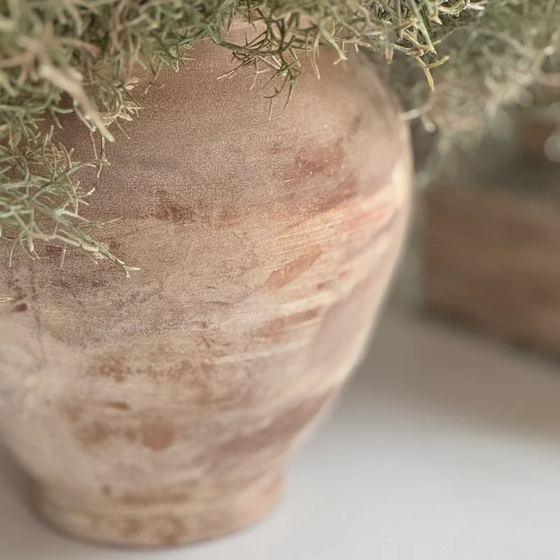 Distressed Terracotta Handmade Vase Small - Image 5