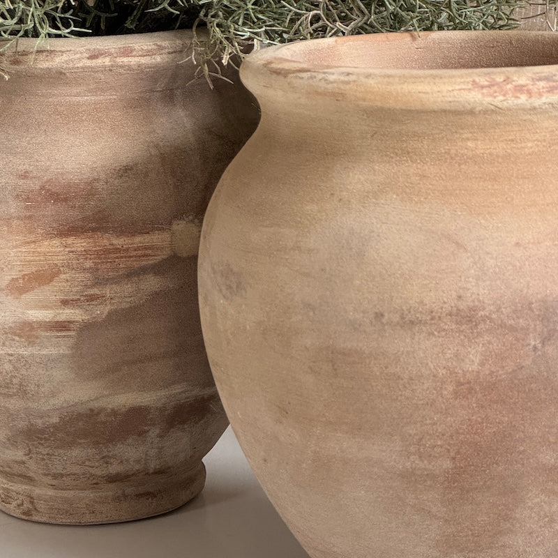 Distressed Terracotta Handmade Vase Small - Image 8