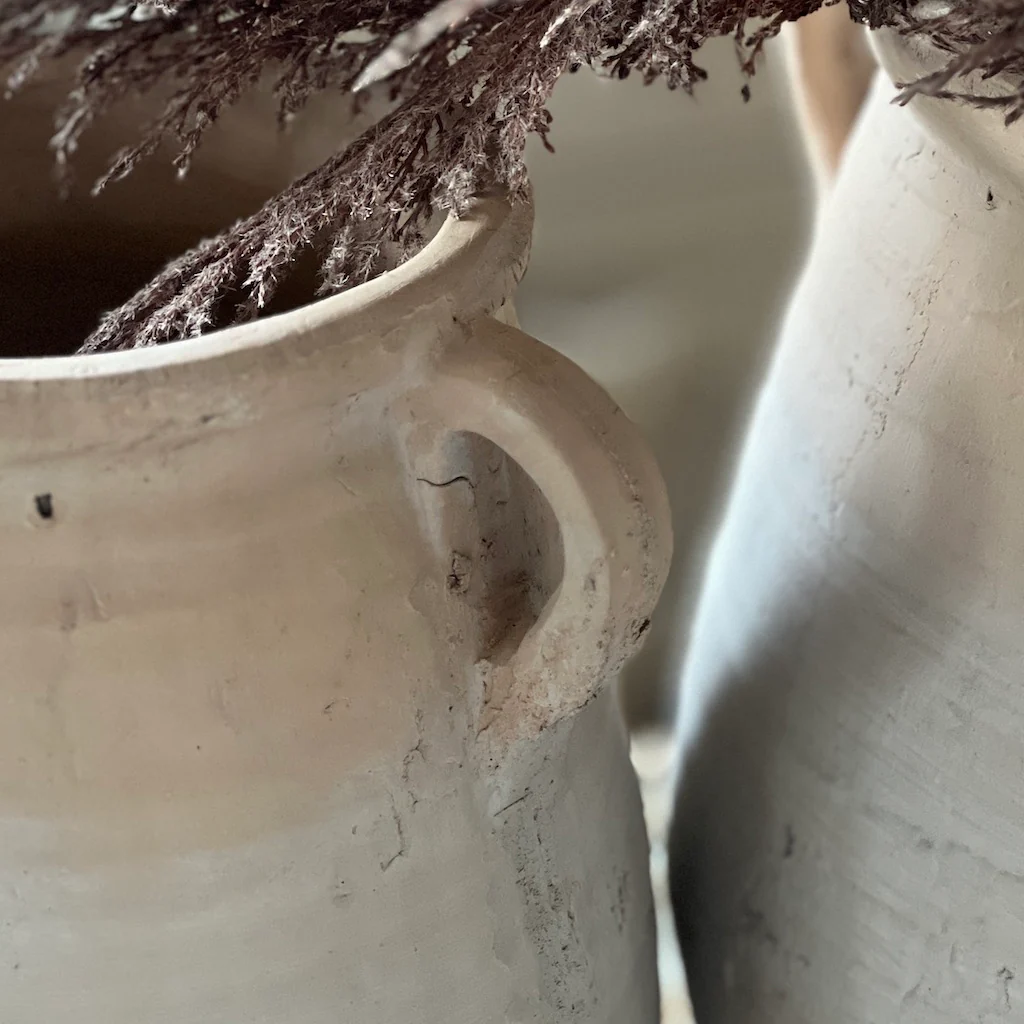 Double Handled Pale Terracotta Vase - Image 4