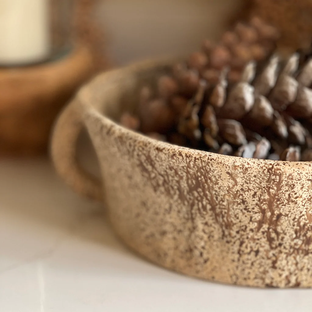 Earthy Ceramic Handled Bowl - Image 3