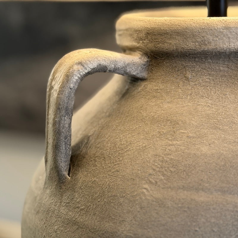 Etruscan Style Taupe Ceramic Lamp Base – Large - Image 4