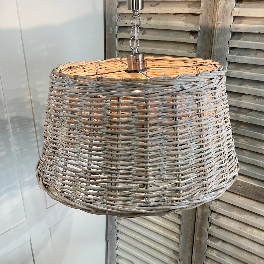 Extra Large Light Wicker Pendant Shade - Image 3