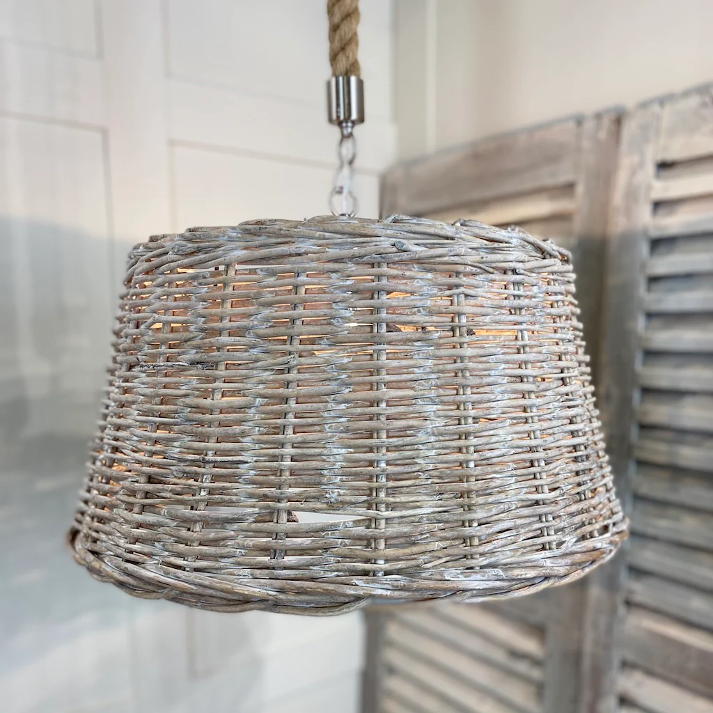 Extra Large Light Wicker Pendant Shade - Image 5