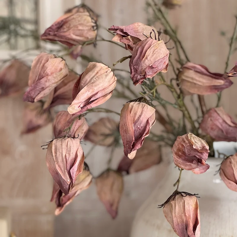Faux Chinese Lantern Spray | Dusky Pink - Image 2