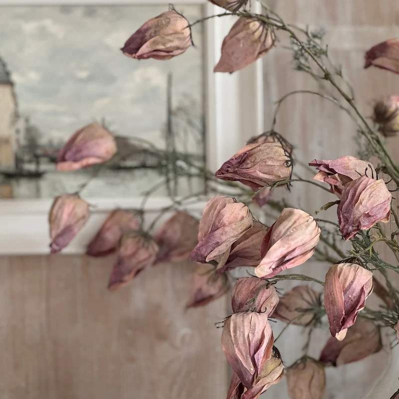 Faux Chinese Lantern Spray | Dusky Pink - Image 3