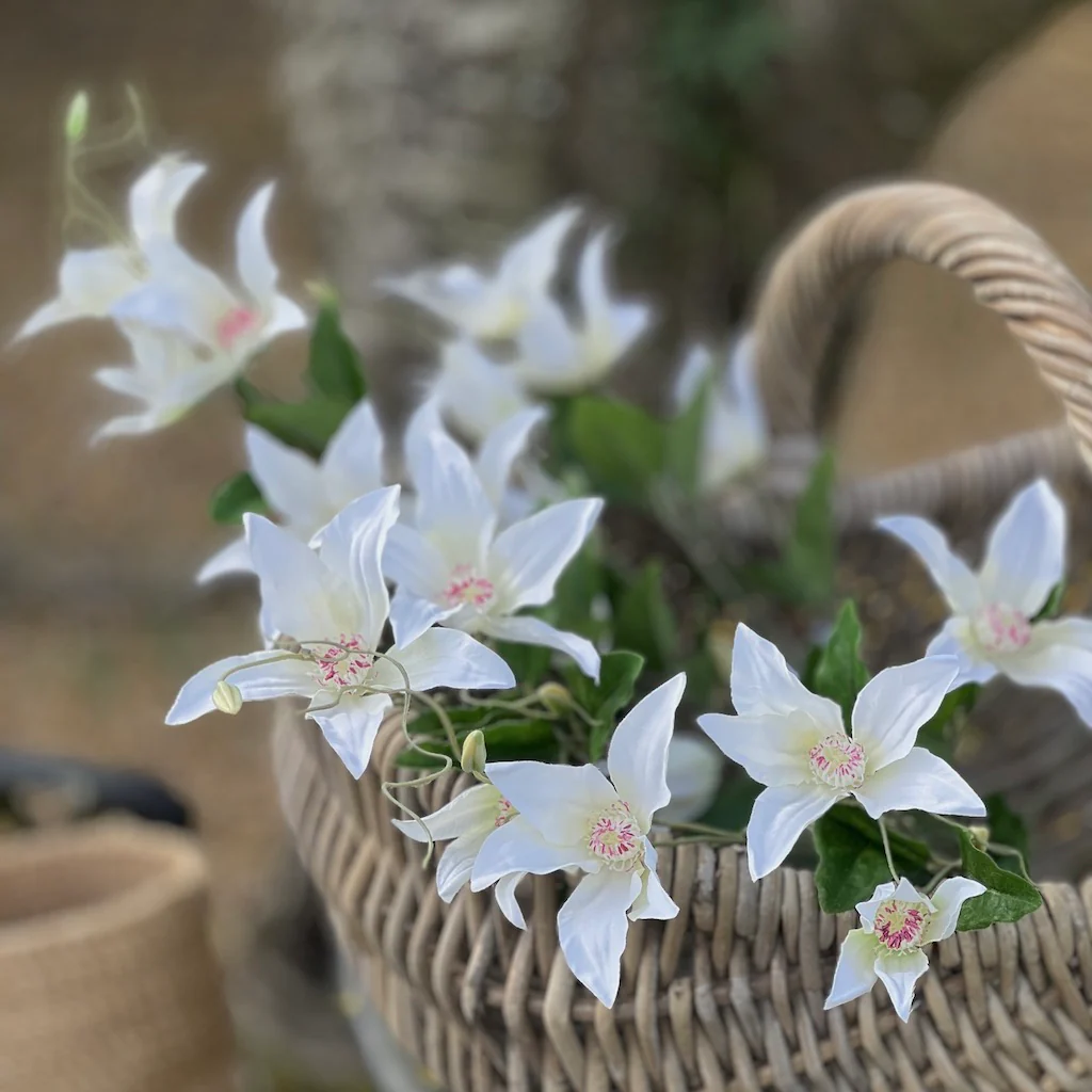 Faux Clematis Spray - Image 3