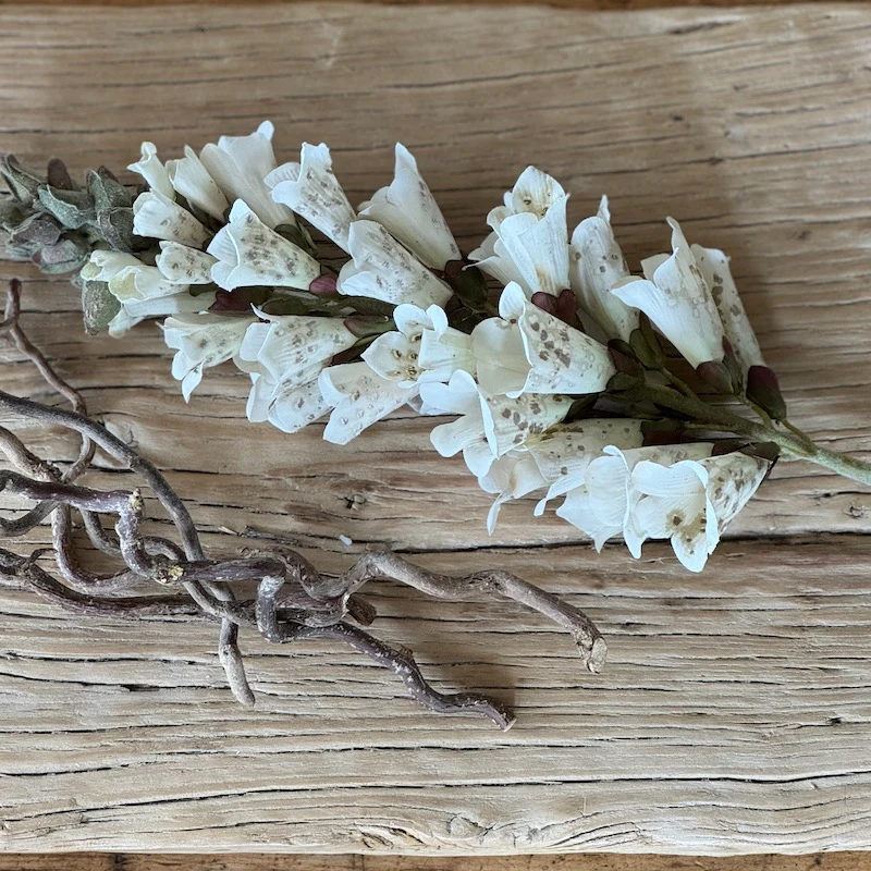 Faux Cream Foxglove Stem - Image 3