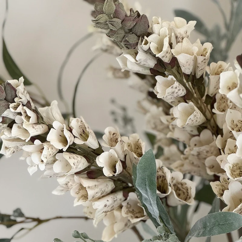 Faux Cream Foxglove Stem - Image 7