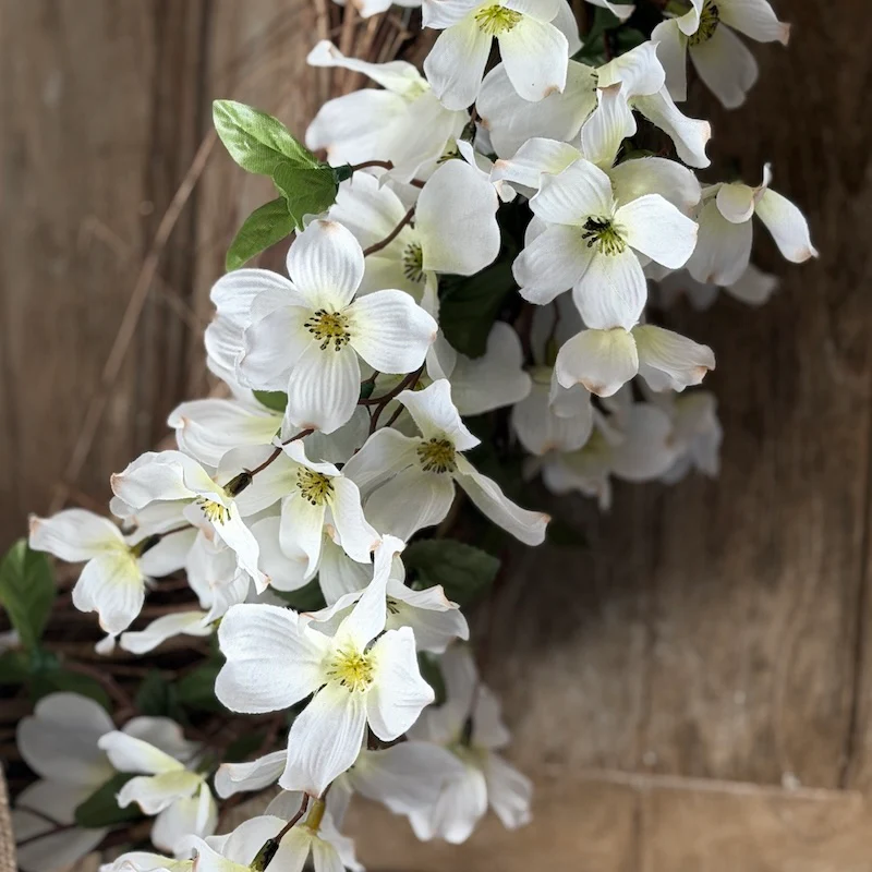 Faux Dogwood Blossom Garland