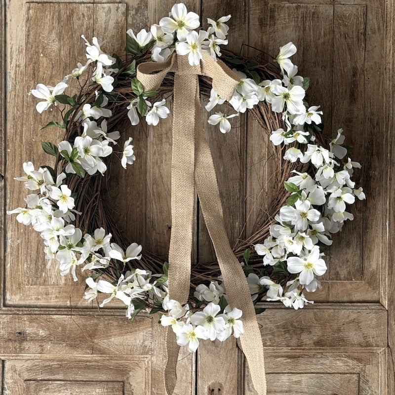Faux Dogwood Blossom Garland - Image 4