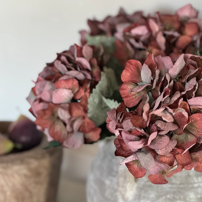 Faux Dried Autumn Hydrangea Stem - Image 5