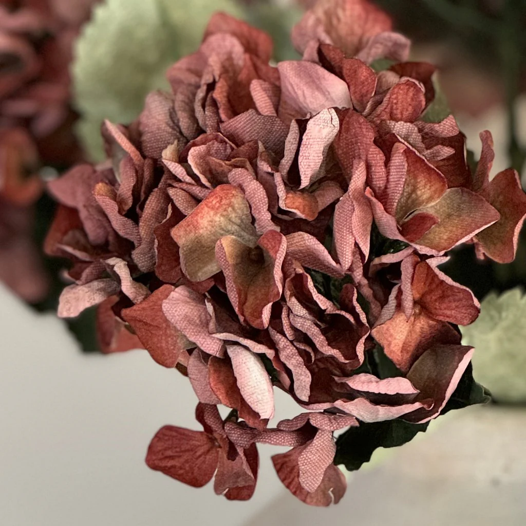 Faux Dried Autumn Hydrangea Stem - Image 6