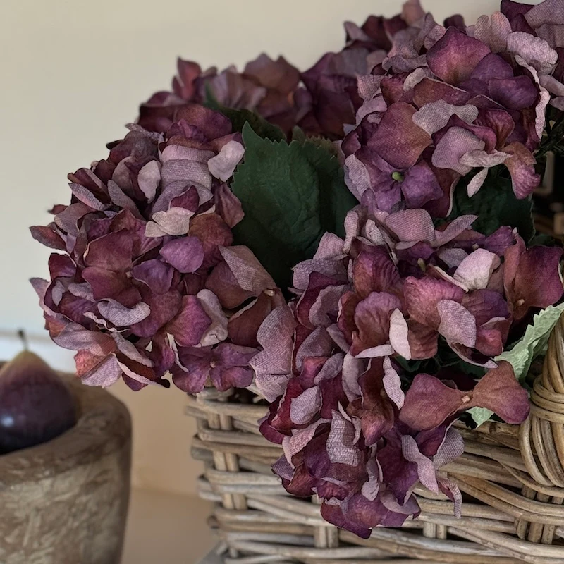 Faux Dried Damson Hydrangea - Image 2