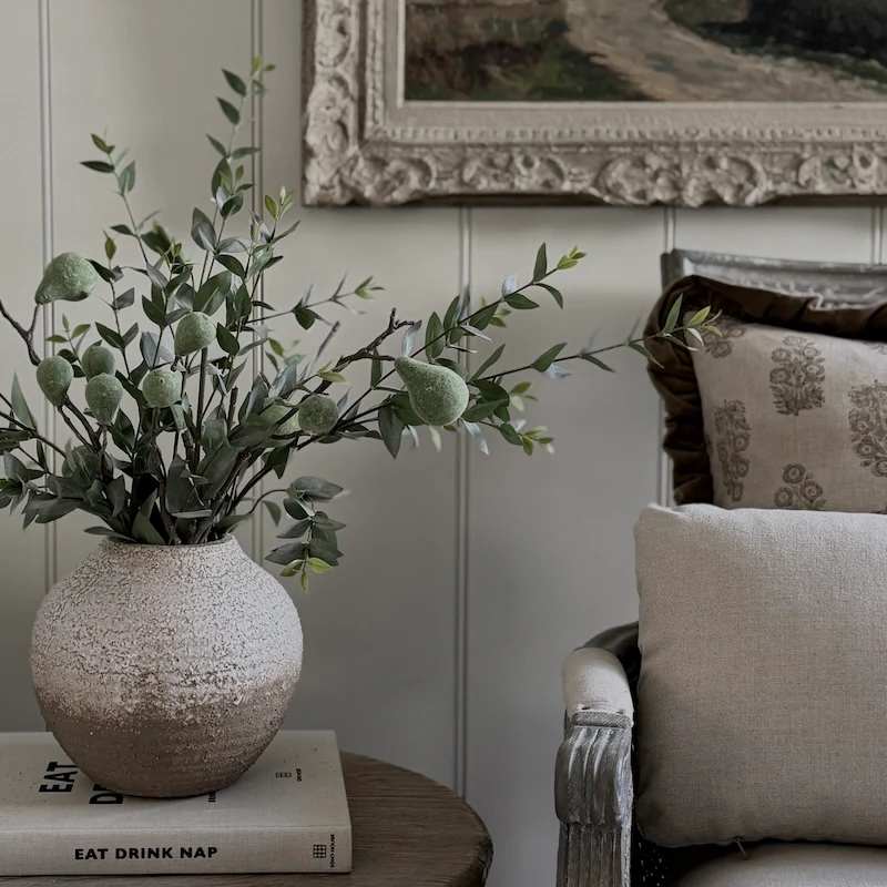 Faux Flocked Fig Stem