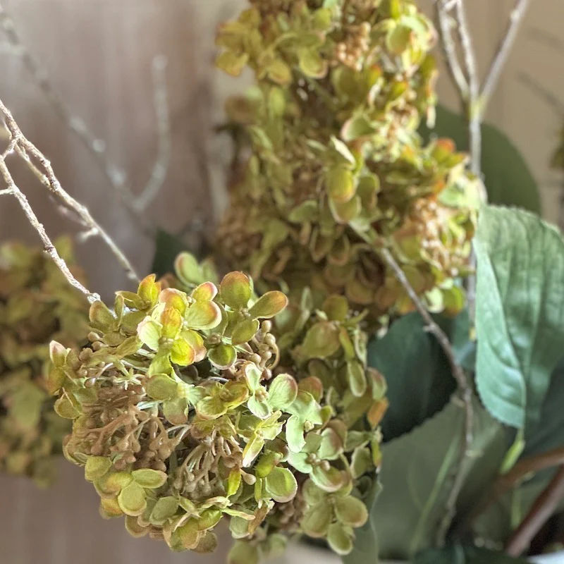 Faux Green Hydrangea Stem - Image 3