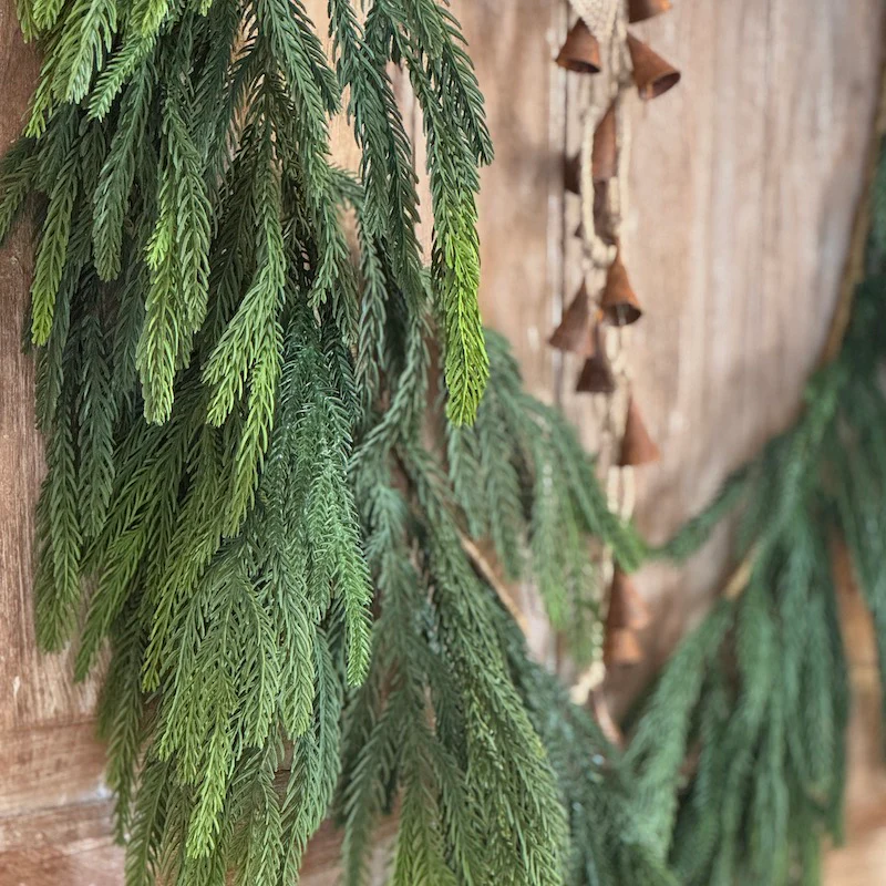 Faux Large Waxed Pine Swag Garland - Image 6