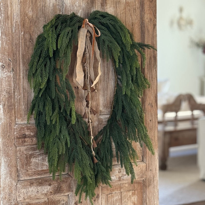 Faux Large Waxed Pine Swag Garland - Image 7