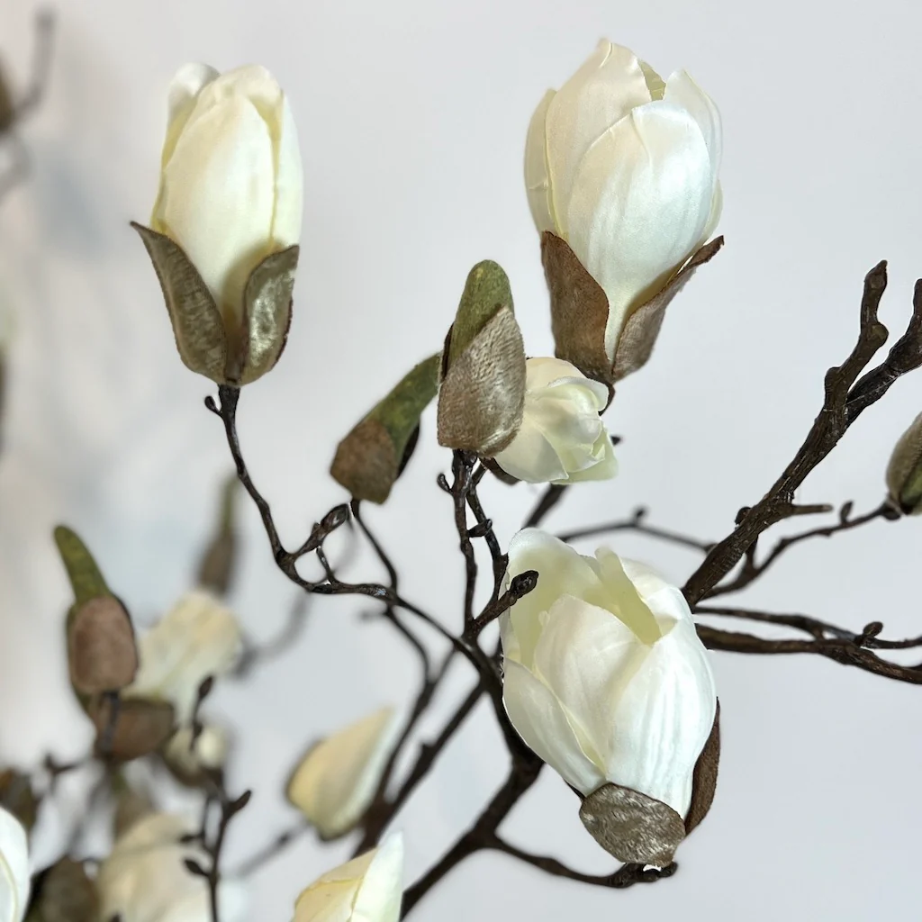 Faux Magnolia Bud Spray - Image 2
