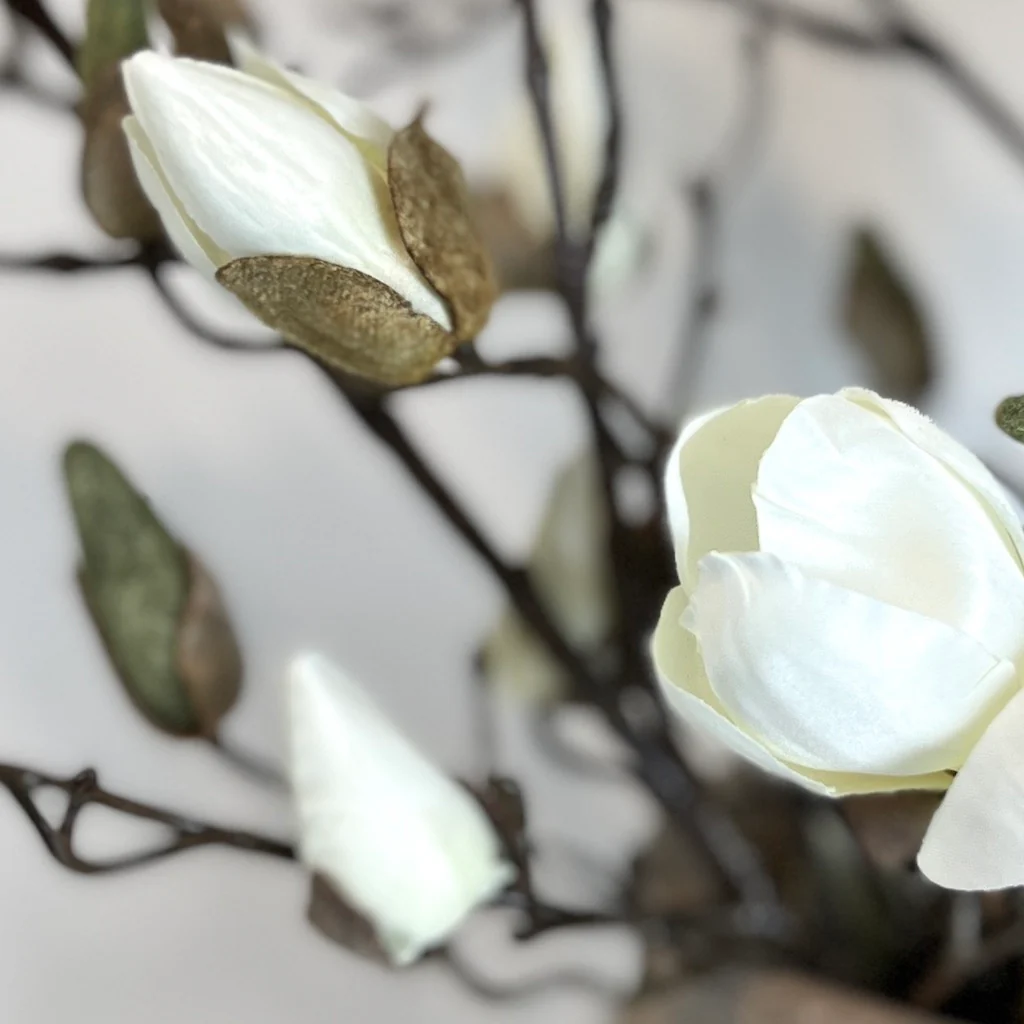 Faux Magnolia Bud Spray - Image 5