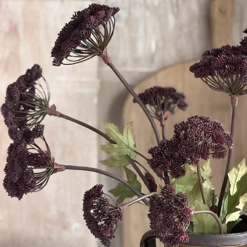 Faux Mulberry Angelica Seed Head Stem - Image 6