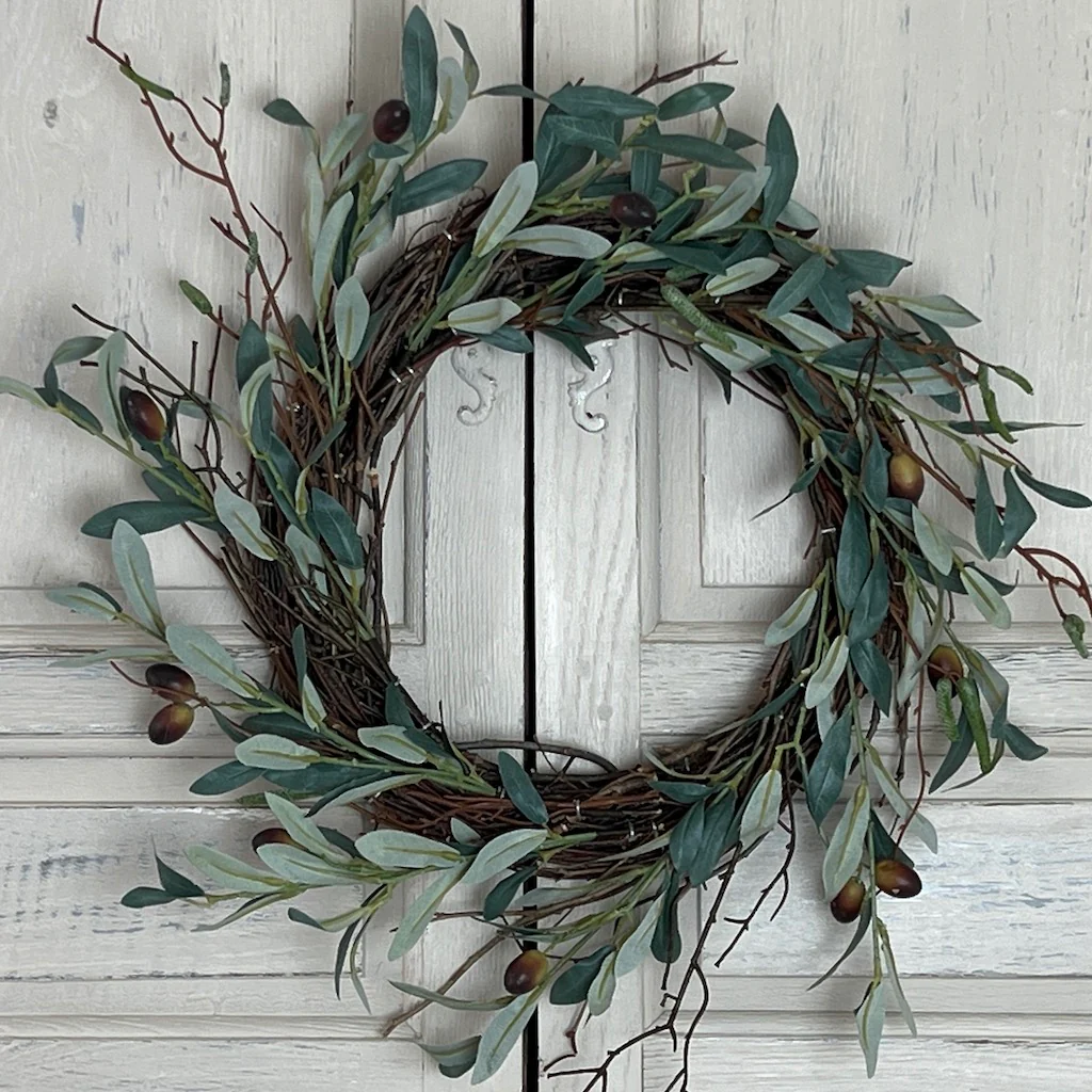 Faux Olive Wreath