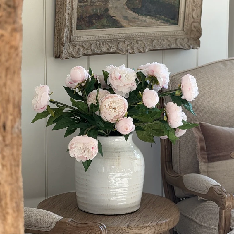 Faux Peony Spray