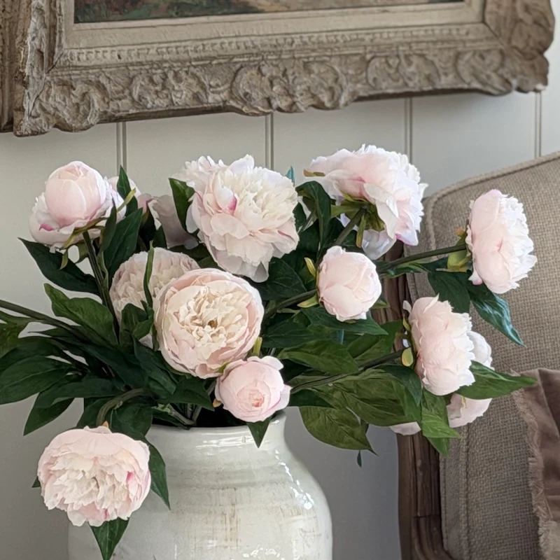 Faux Peony Spray - Image 2