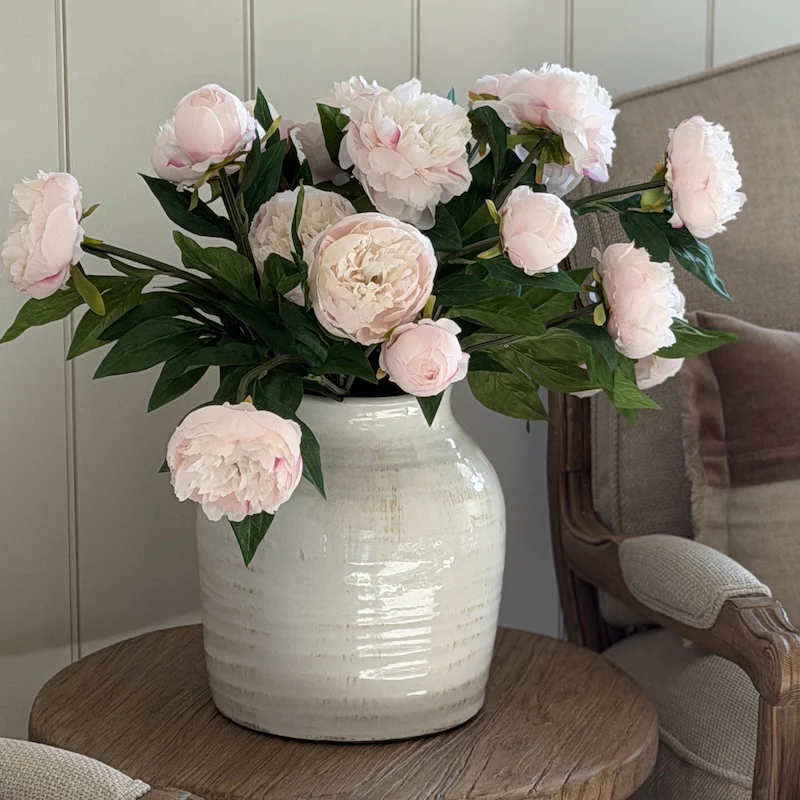 Faux Peony Spray - Image 5