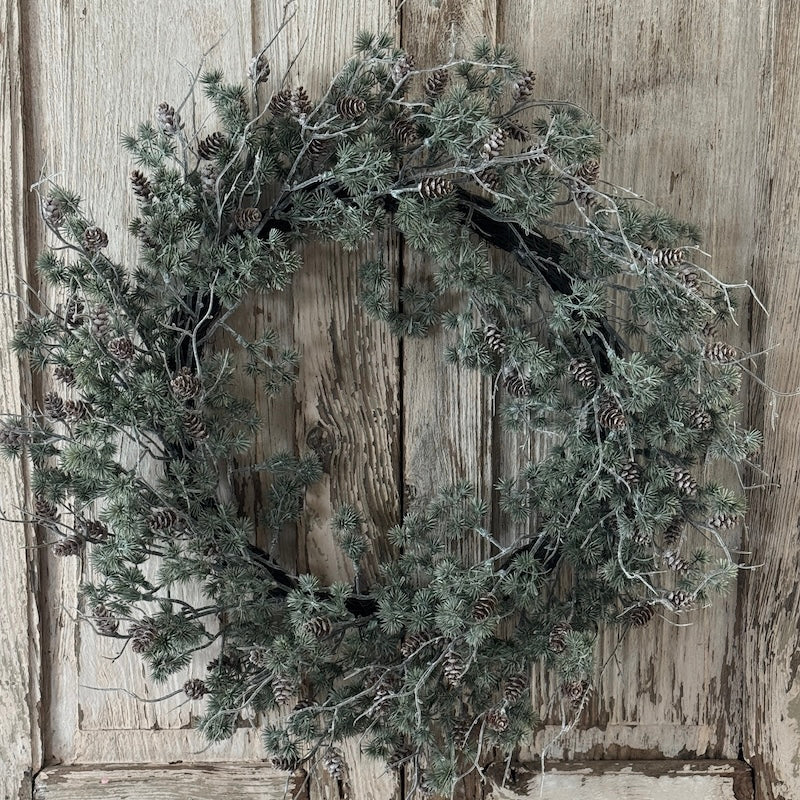 Faux Pinecone Pine Needle Wreath - 60cm - Image 8