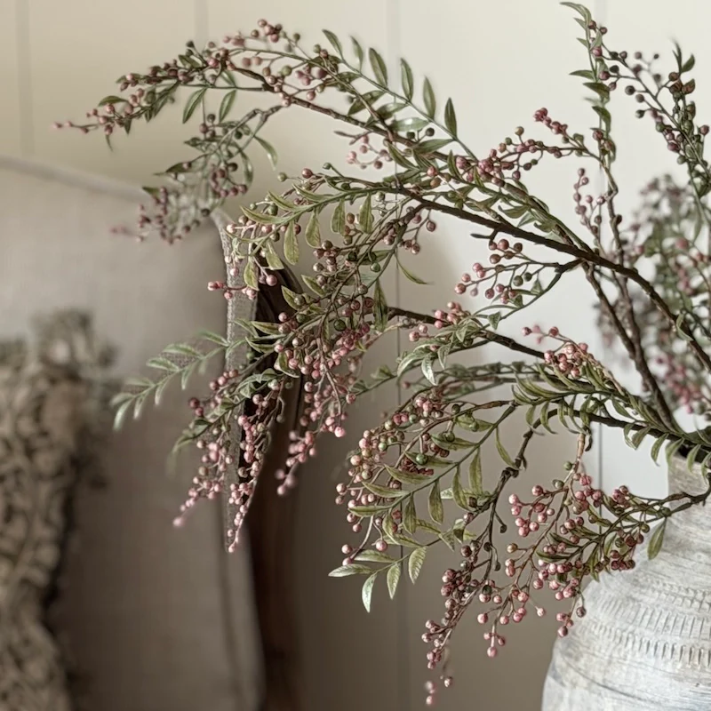 Faux Pink Sorbus Berry Spray - Image 2