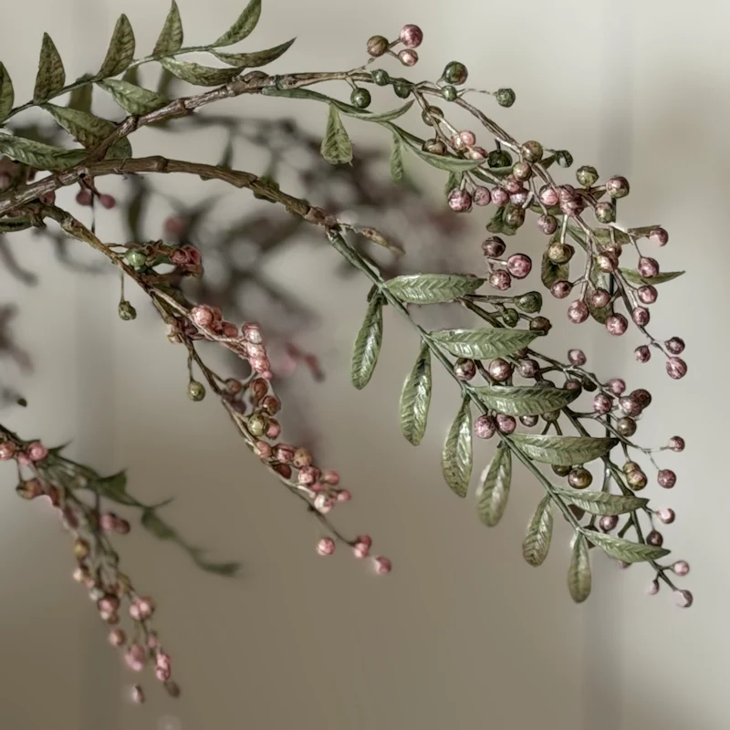 Faux Pink Sorbus Berry Spray - Image 5