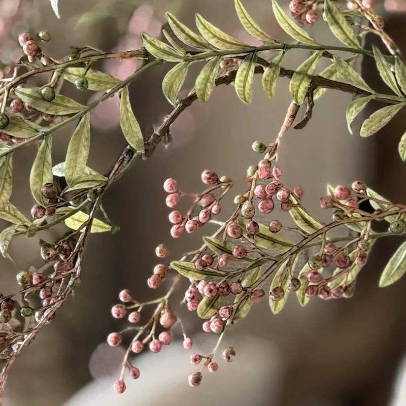 Faux Pink Sorbus Berry Spray - Image 6
