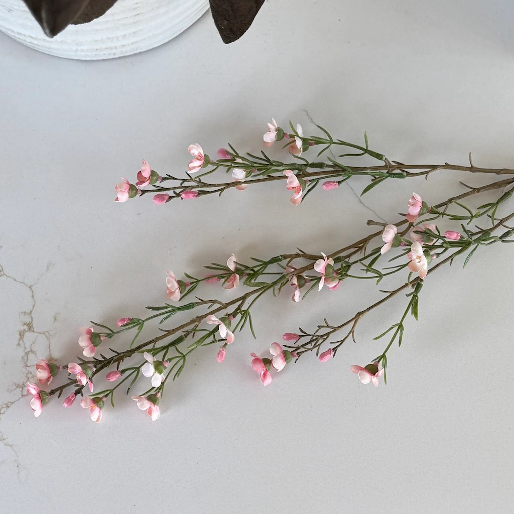 Faux Pink Wax Flower - Image 2