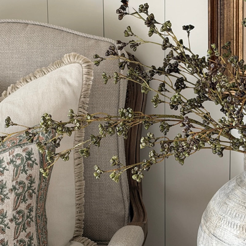 Faux Rustic Eucalyptus Seed Stem - Image 2