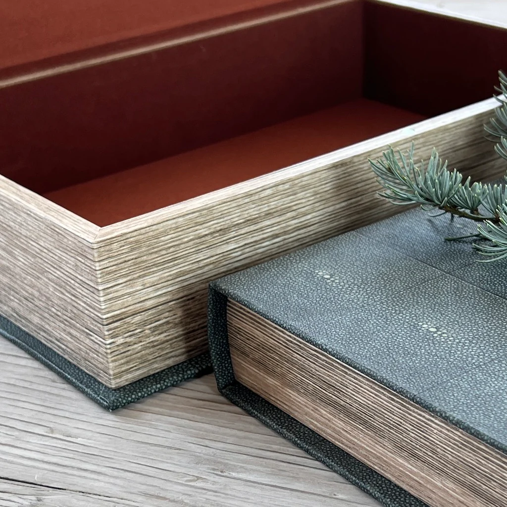 Faux Shagreen Book Boxes Set 2 - Image 4