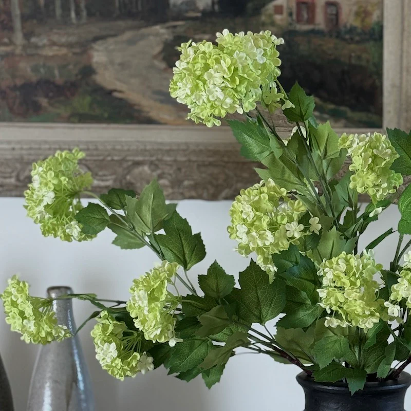 Faux Snowball Branch Green