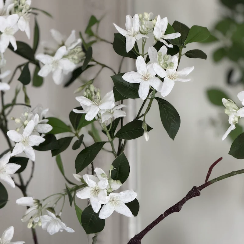 Faux White Honeysuckle Branch Stem - Image 4