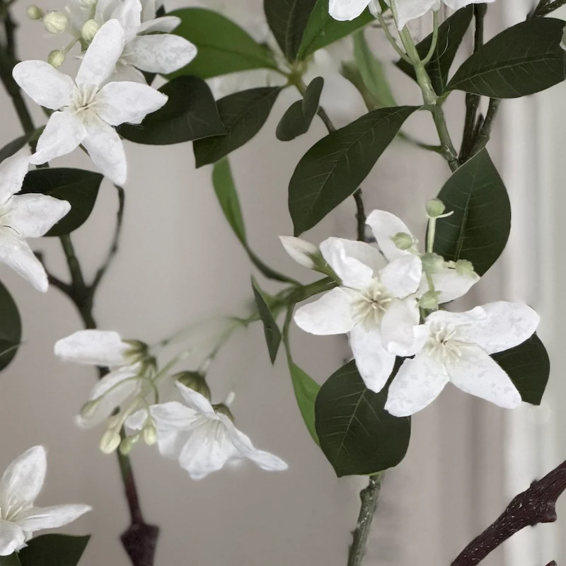 Faux White Honeysuckle Branch Stem - Image 5