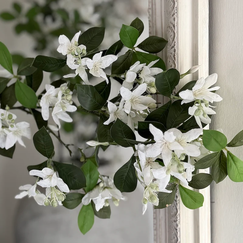 Faux White Honeysuckle Branch Stem - Image 7