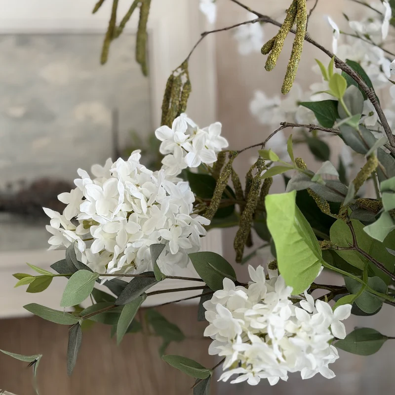 Faux White Lilac Springtime Bouquet - Image 4