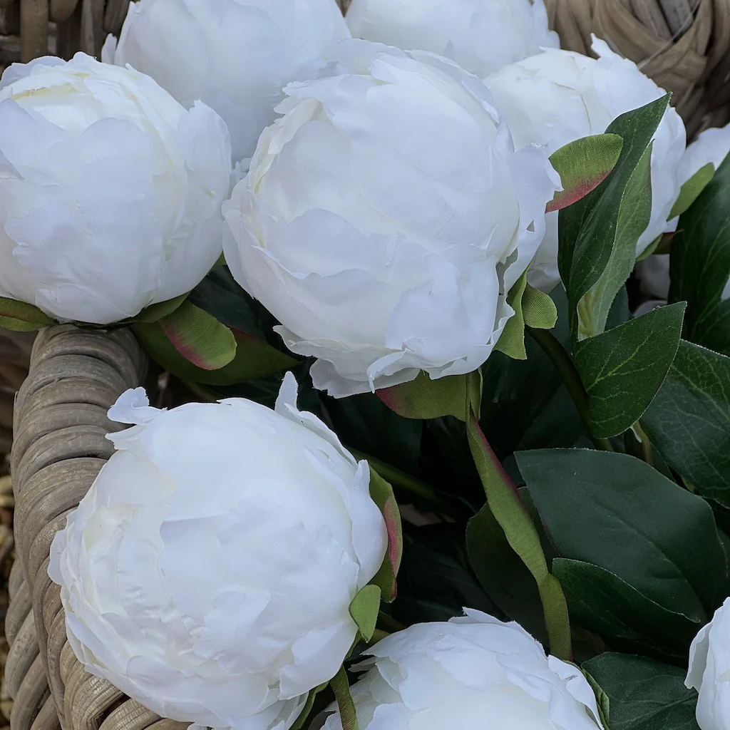 Faux White Peony In Bud - Image 8