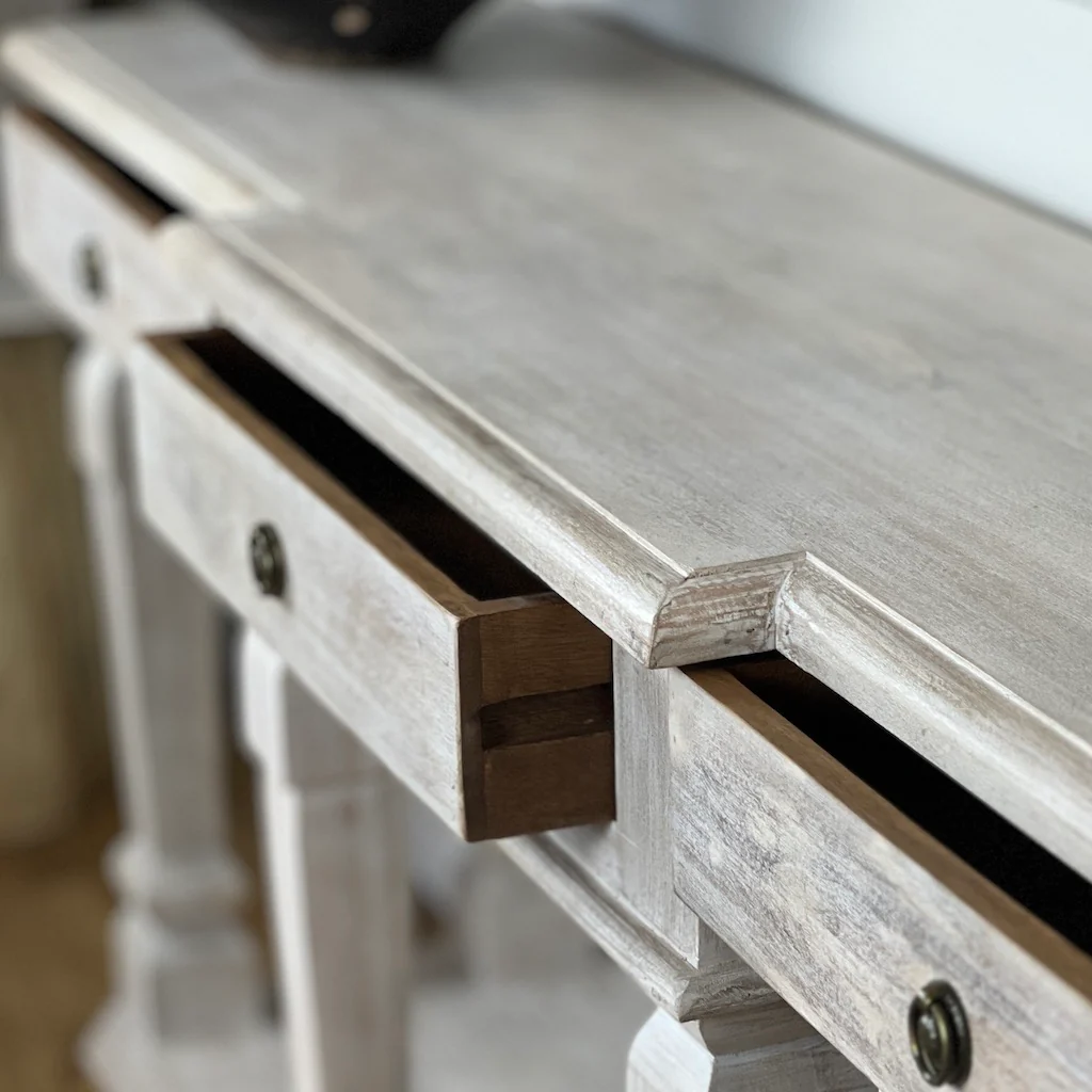Francais Grande 3 Drawer Hall Console Table - Image 8