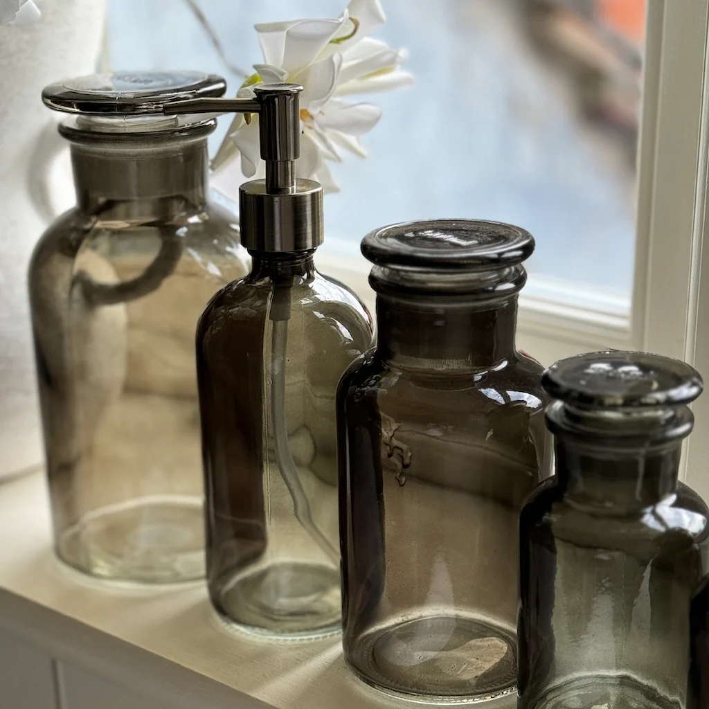 French Apothecary Glassware Sage Coal - Image 3
